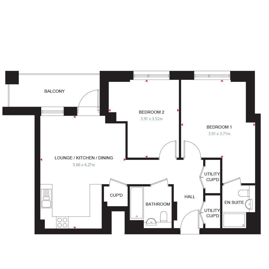 Carlton Place - Type-D-03 - Floorplan