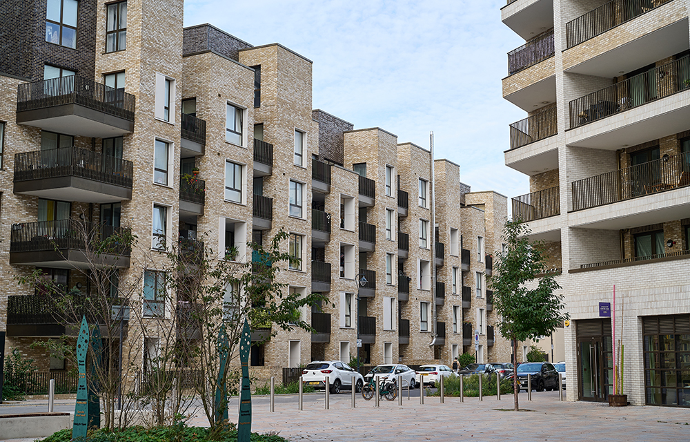 Close up of new central plaza at NWQ