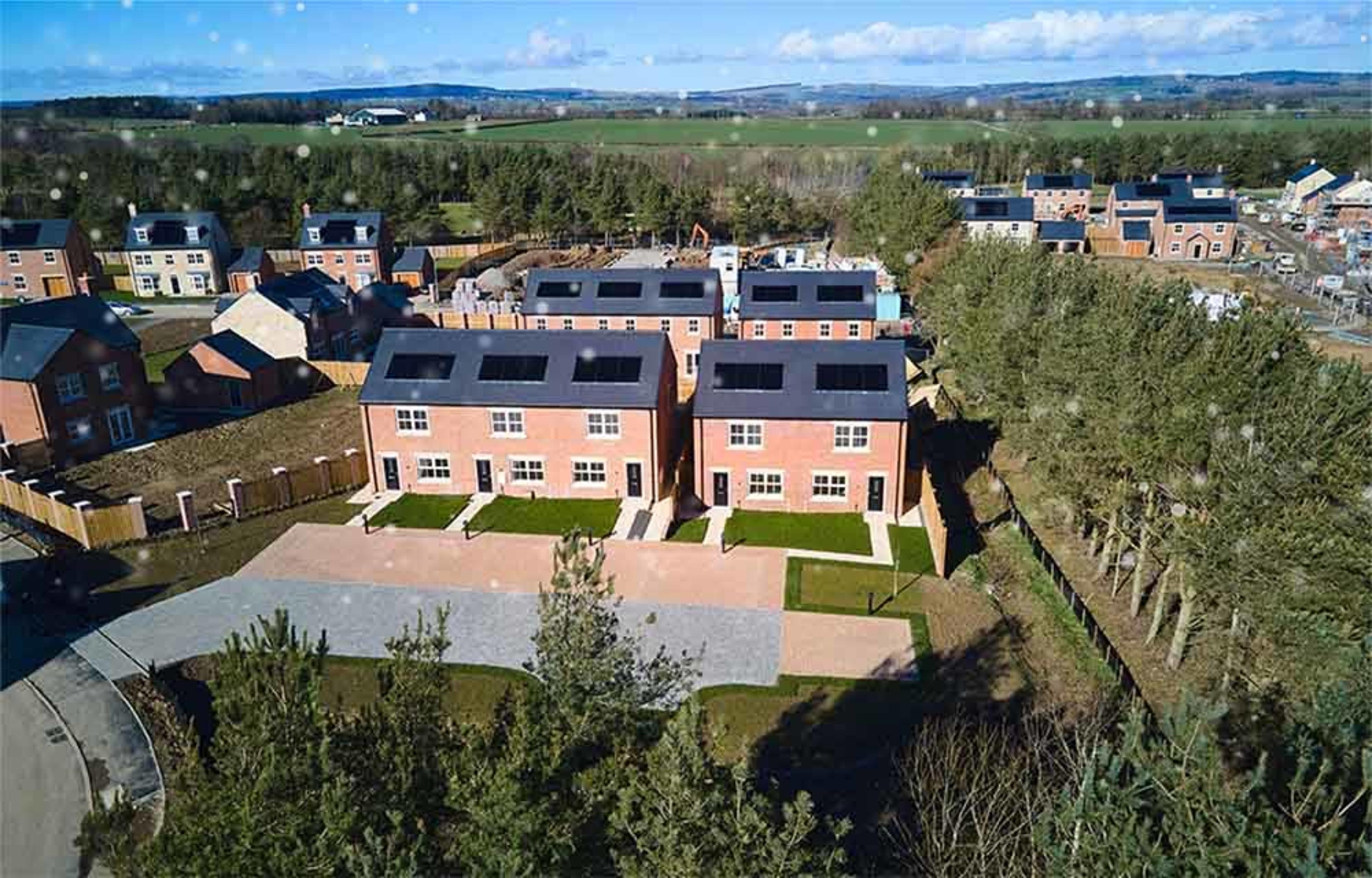 Burgham Park Gardens - Snowing