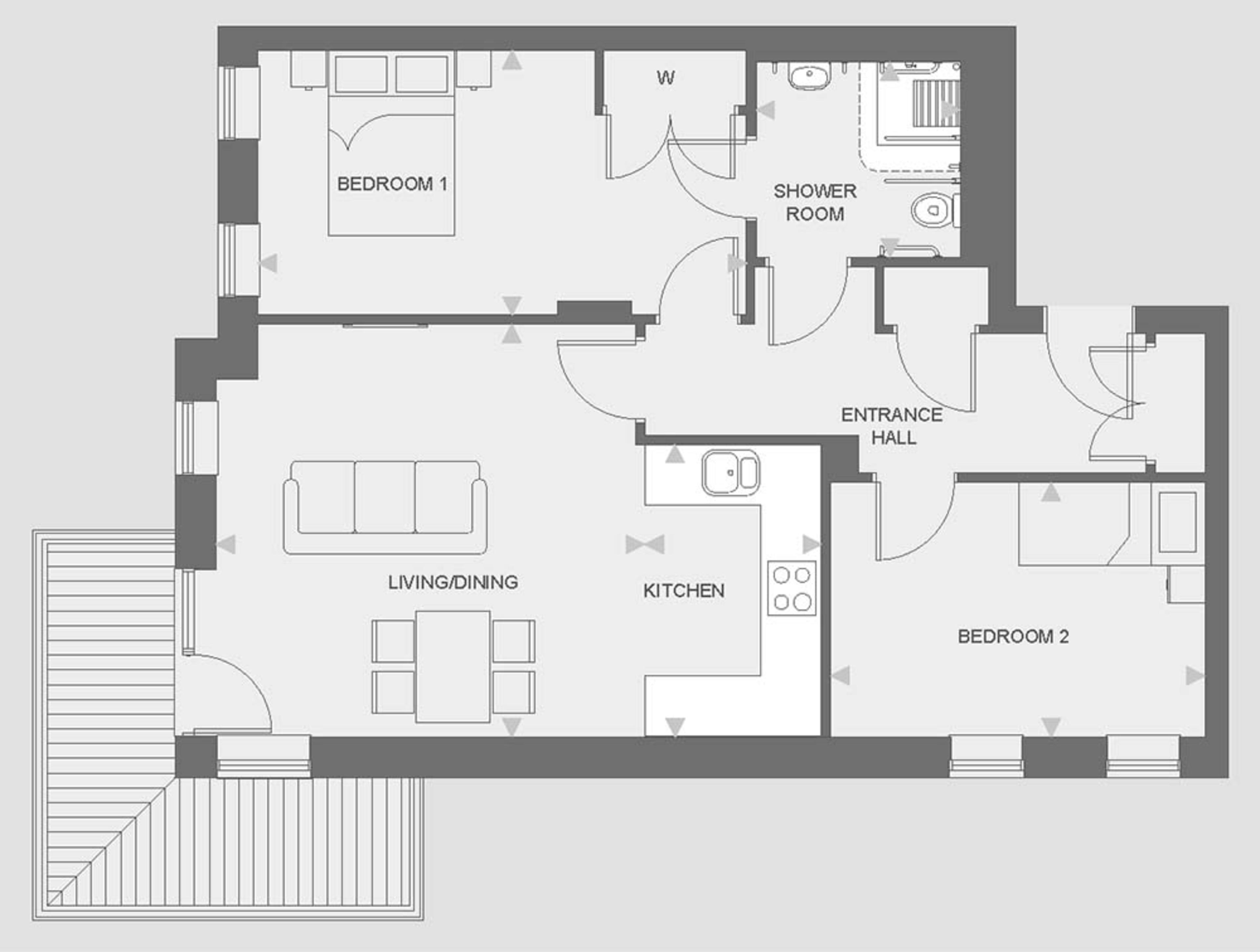 Huntley Place - Type E - Floor plan