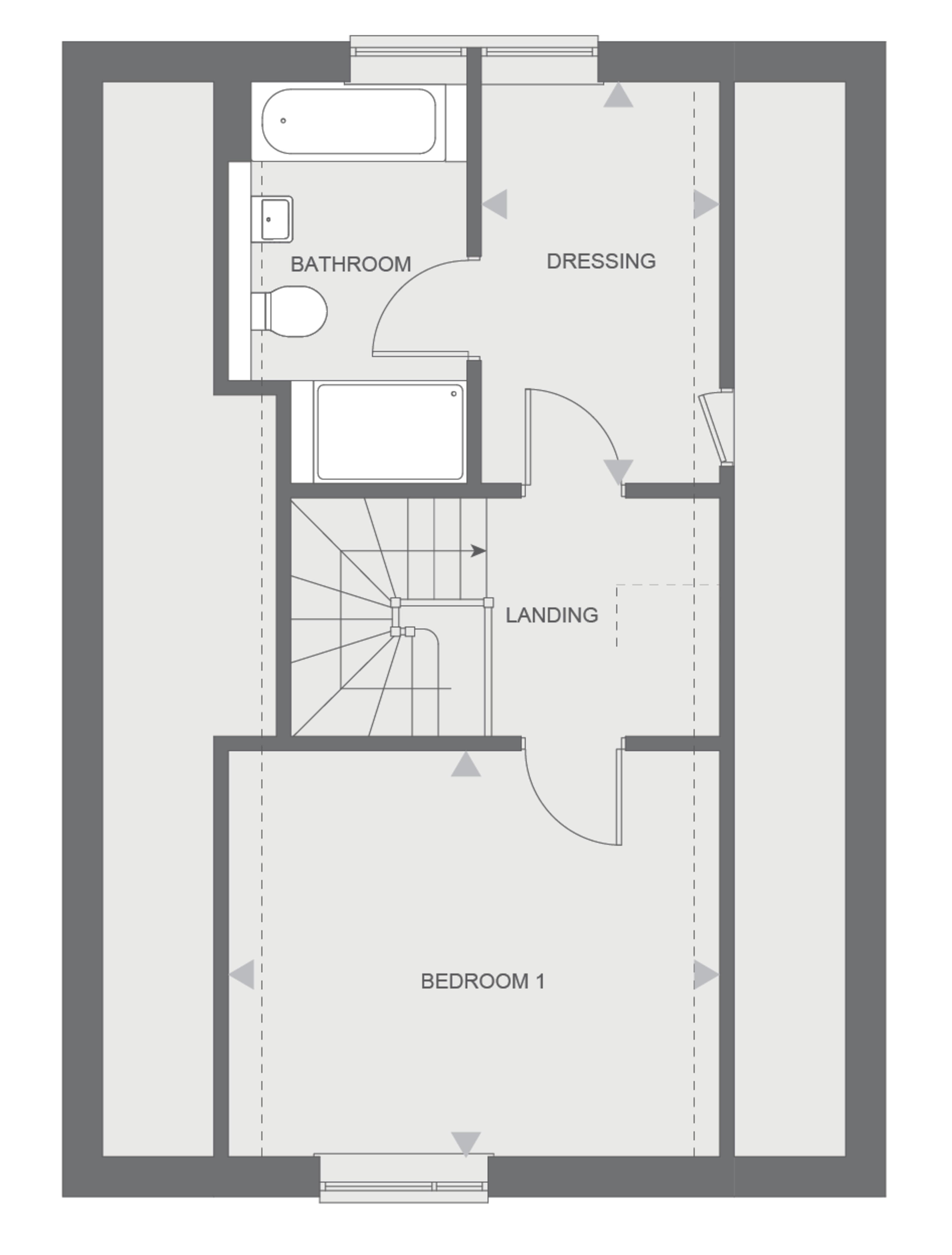 Layout of second floor 