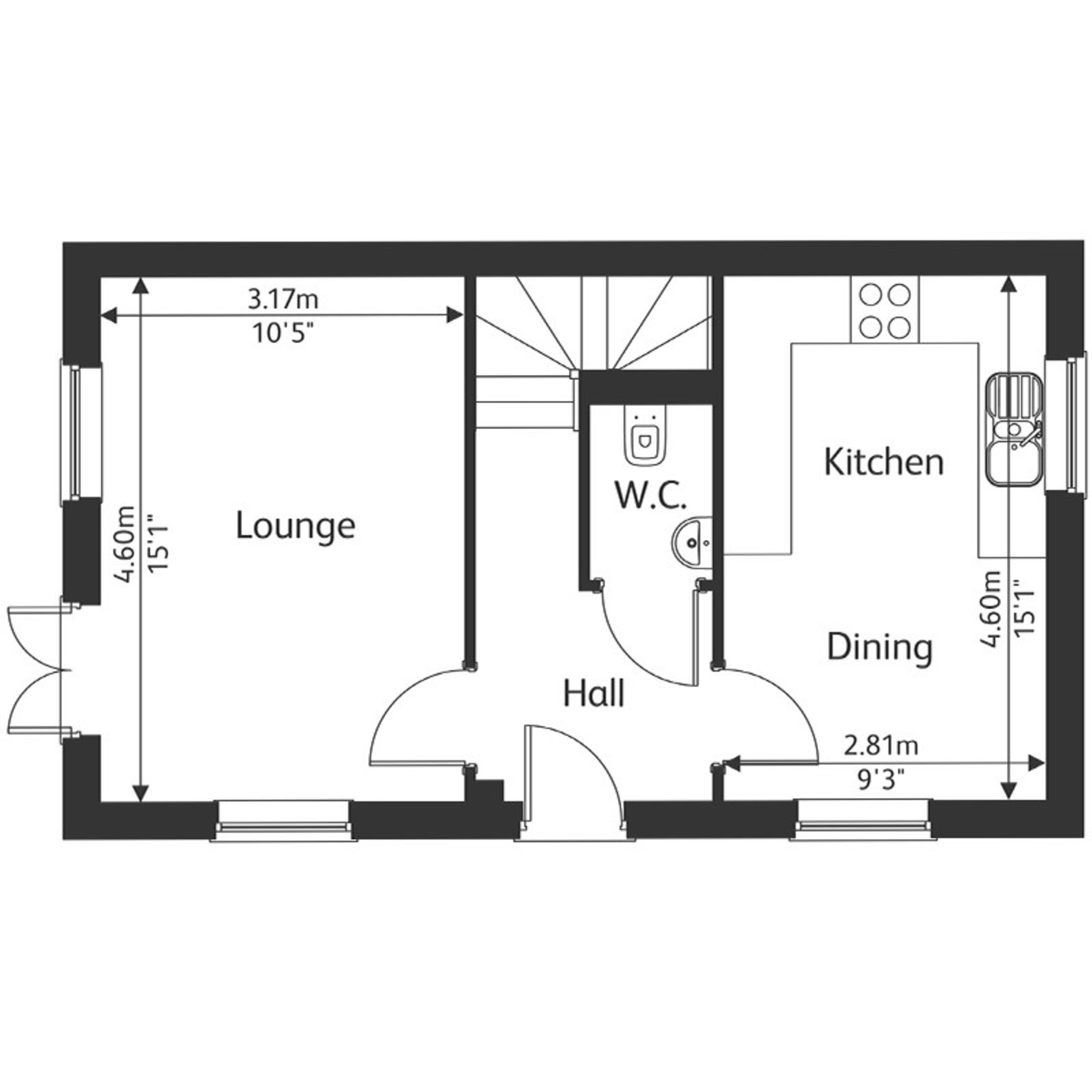 Riverside Place - Ashgate - ground floor