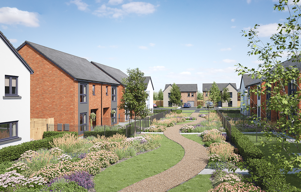 longstone manor street scene pathway