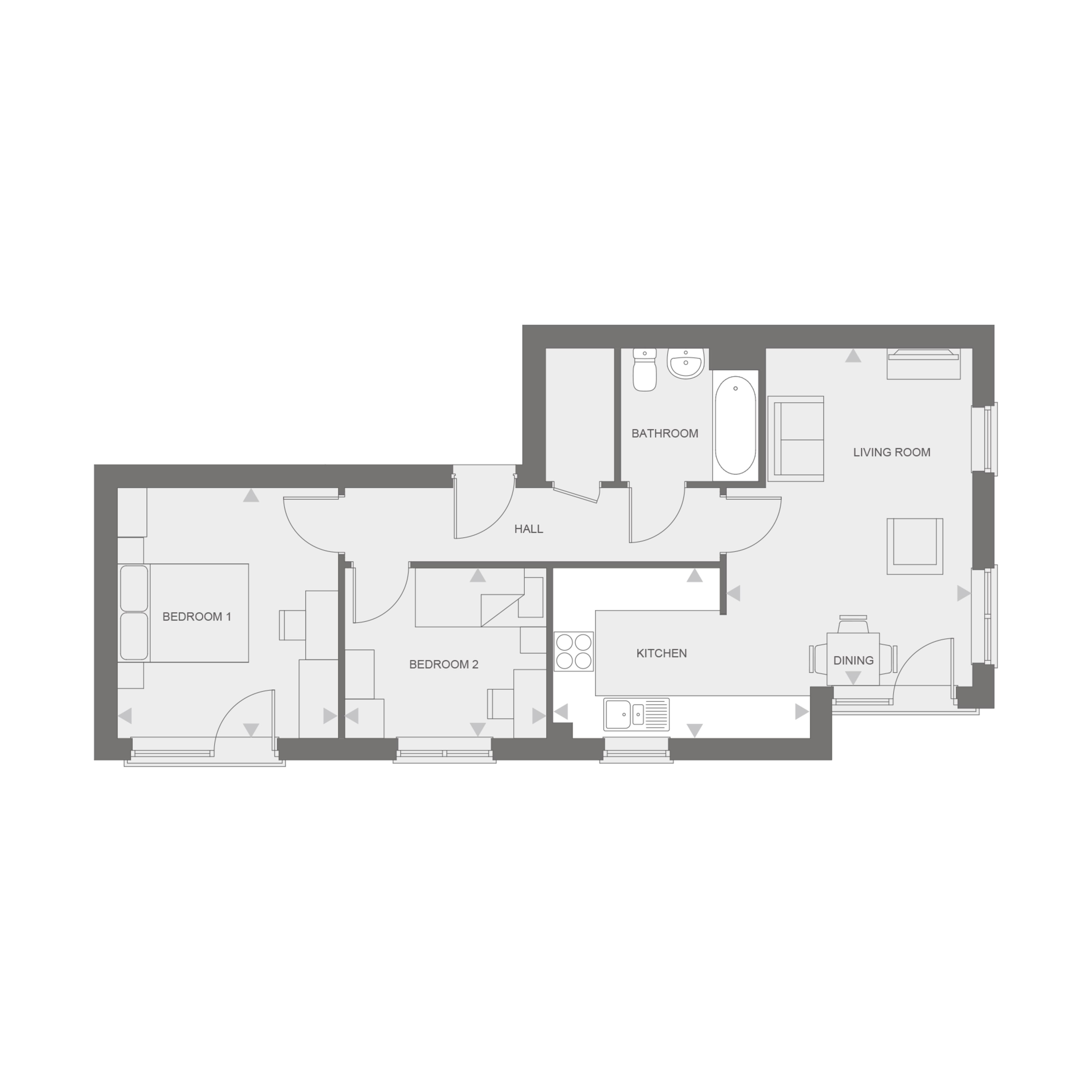 Kings-Barton-2 bedroom apartment - Minos