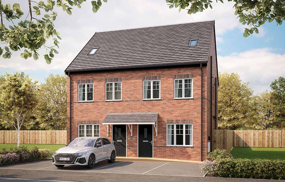 CG image of Baildon house type at Bishop's Quarter