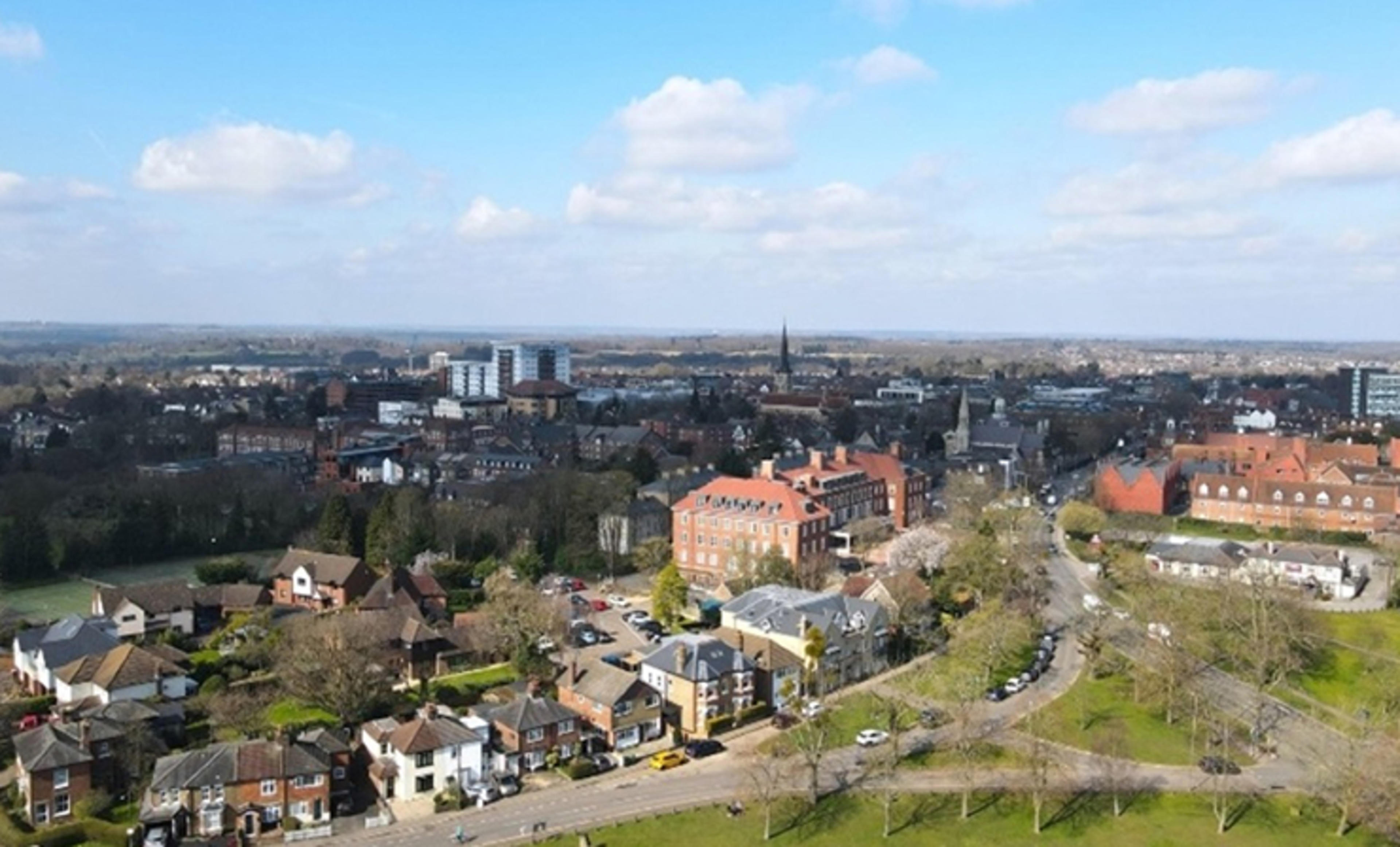 The Brycewood and Myeswod Collection - aerial view of Brentwood