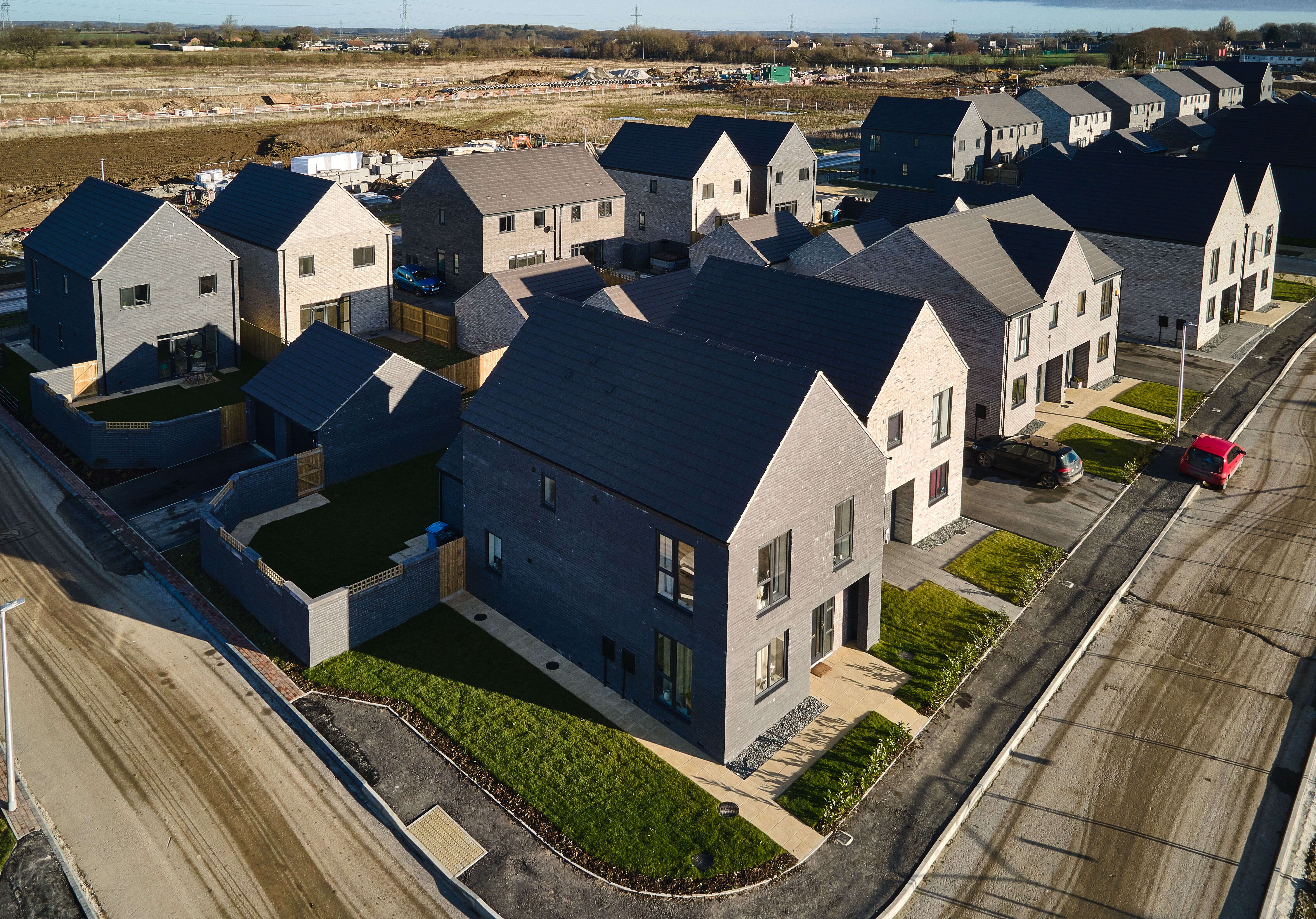 Meaux rise aerial shot of development