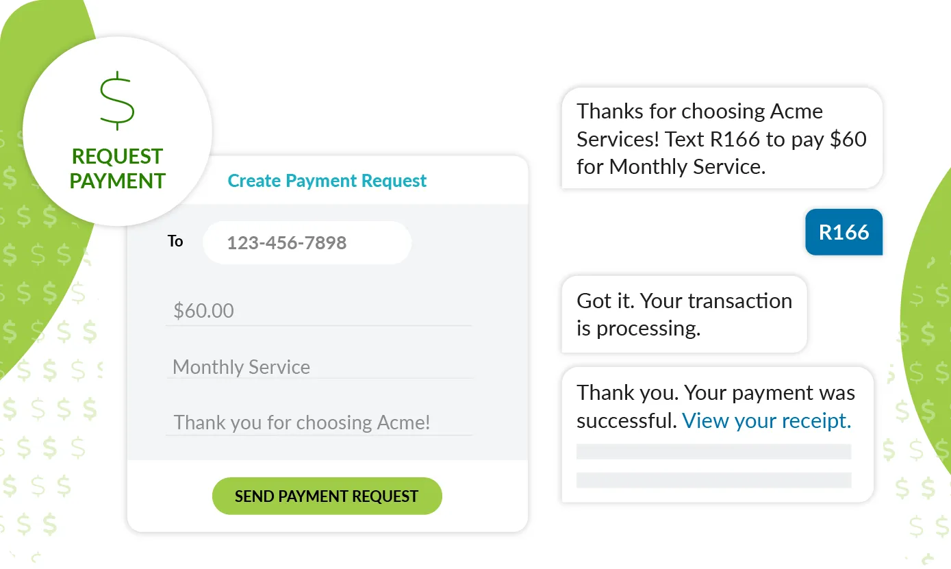 improve collections with Text Request payments feature
