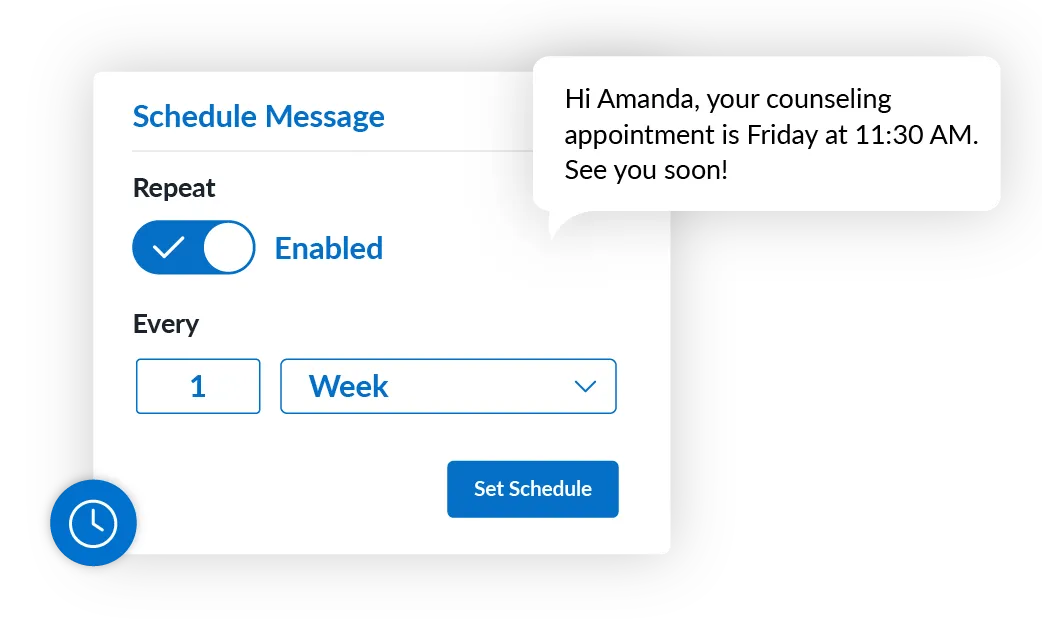 repeating text message example