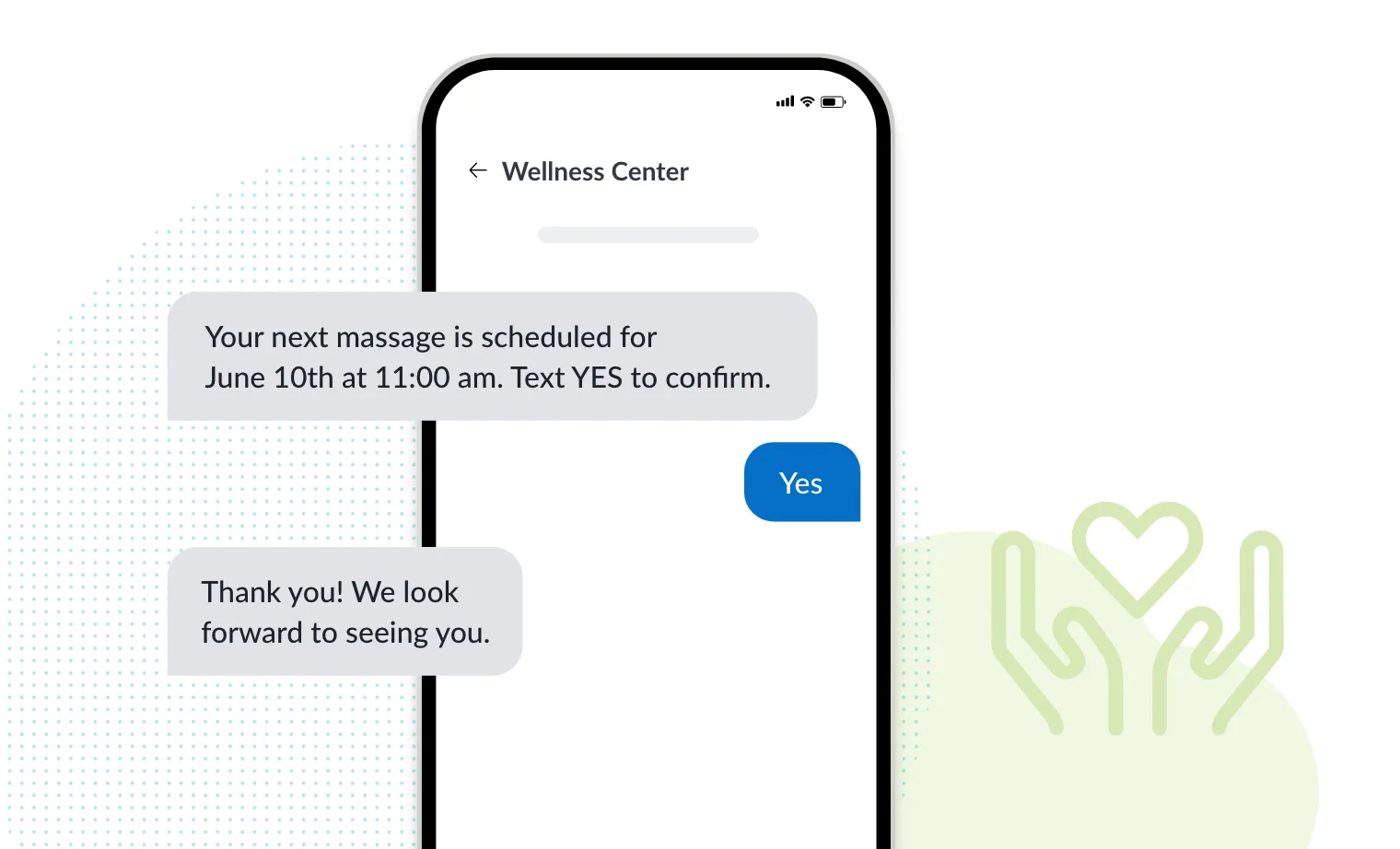 sms appointment confirmation example