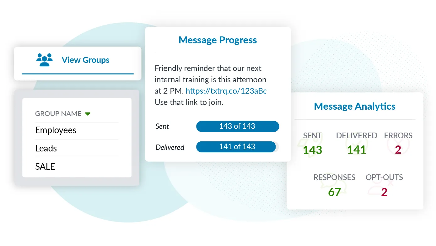 mass text message internal training