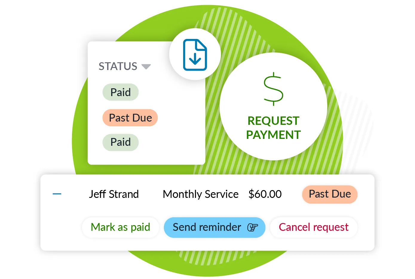 text message payments request example