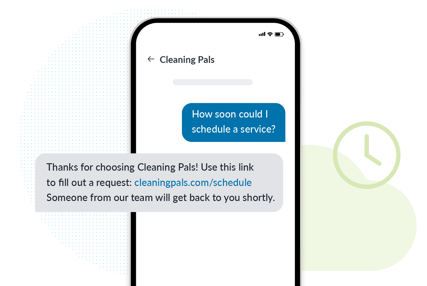 SMS autoreponders for cleaning franchise