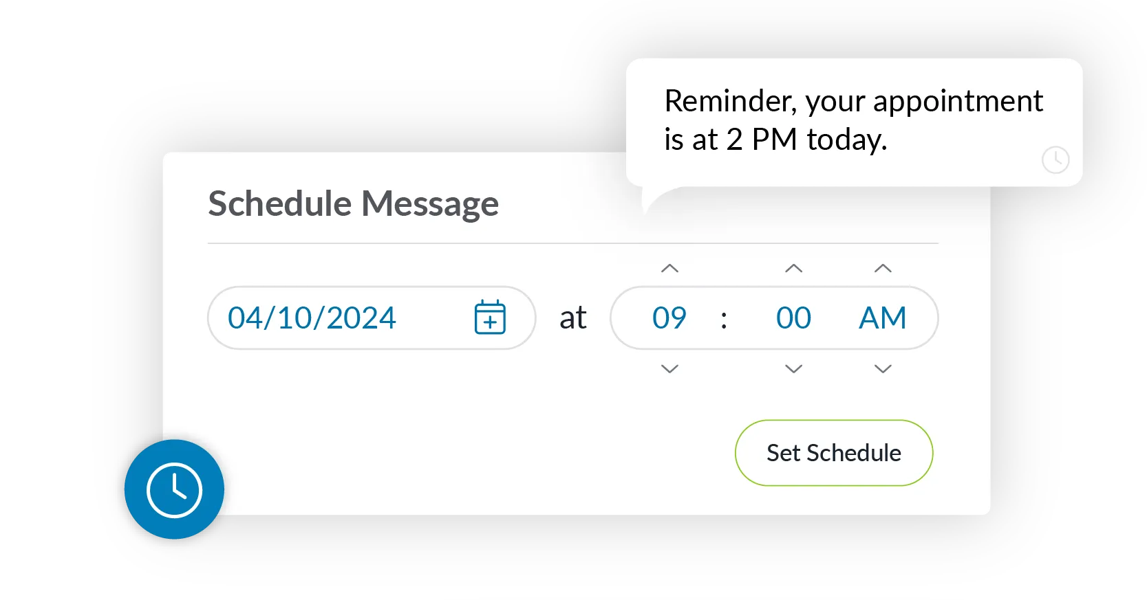 scheduled text message reminders to keep more appointments 