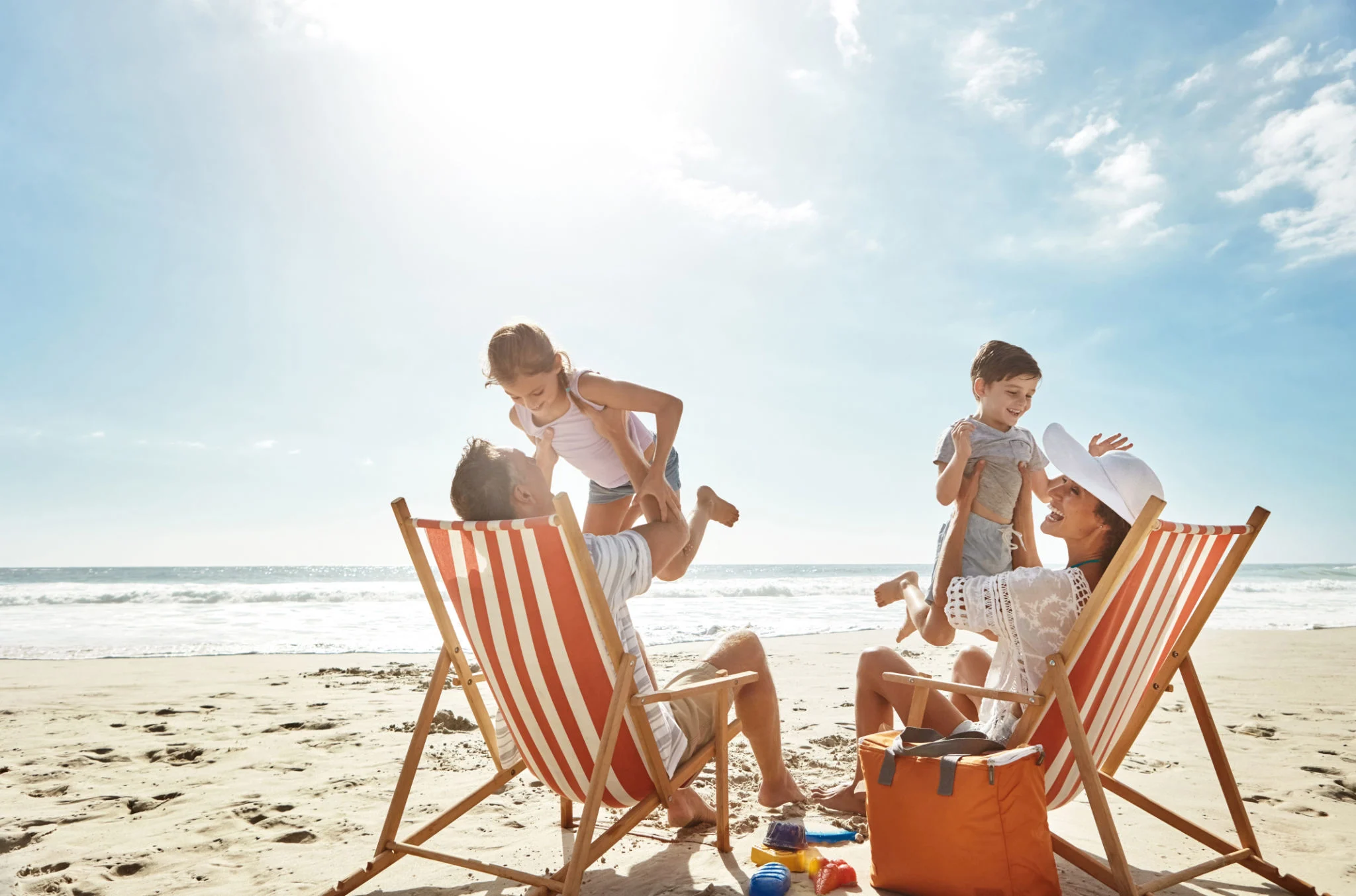 family beach