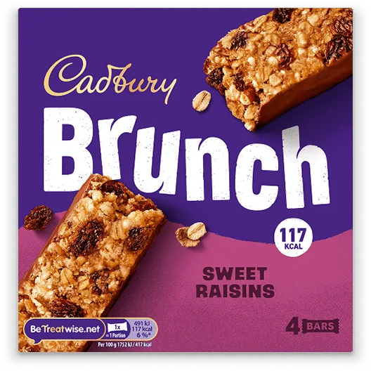 Cadbury Brunch Sweet Raisins Bar 4 Pack