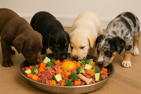 BARF pre šteniatka: Ako správne kŕmiť od malička?