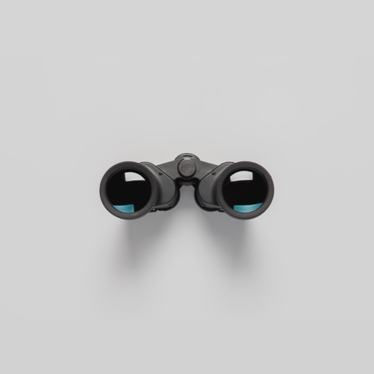 Binoculars on Grey Background (medium)