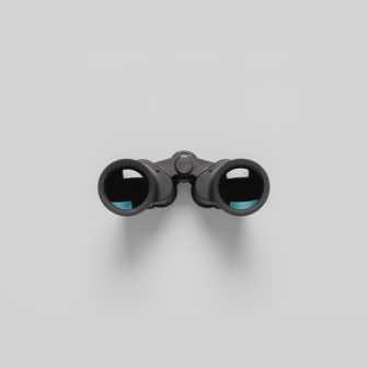 Binoculars on Grey Background (medium)