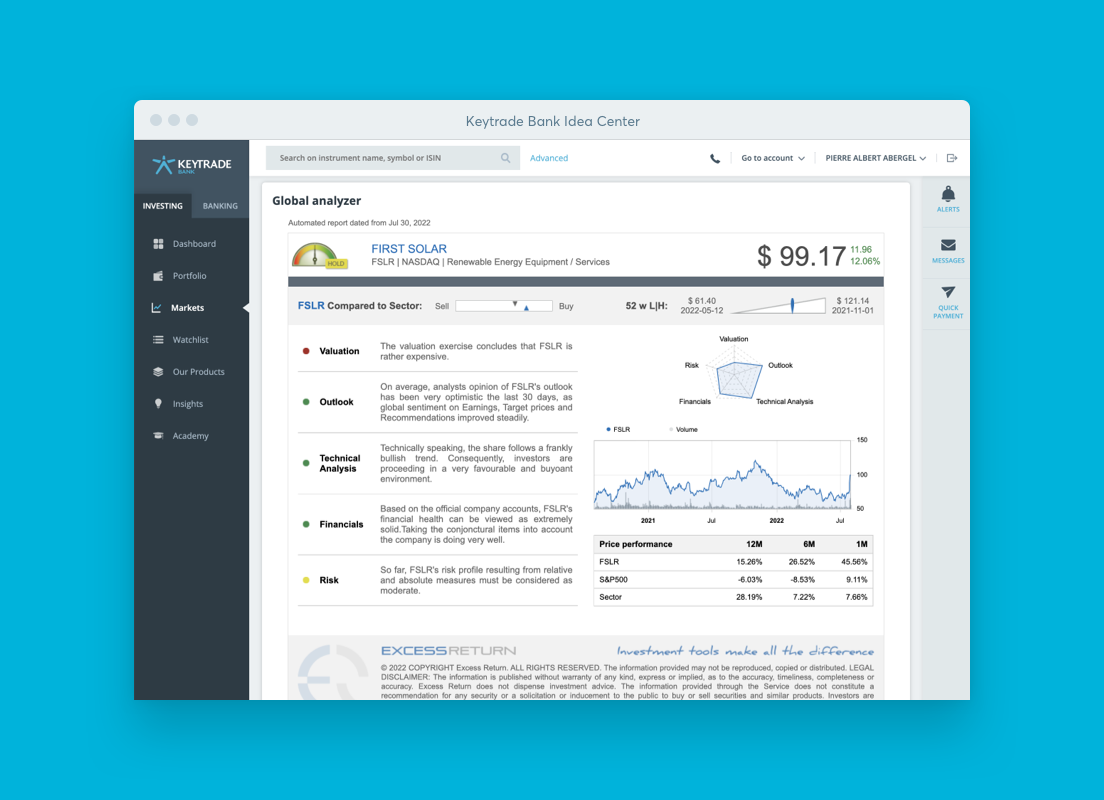 Idea Center Stock Profile Screenshot (CTA)