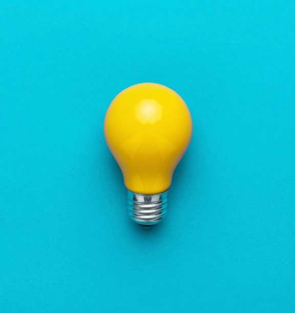 Lightbulb Stars on Blue Background (Top Block)