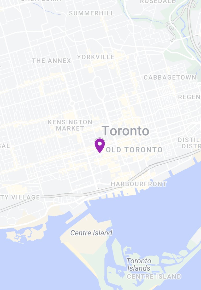 Emplacement du siège de Toronto sur la carte