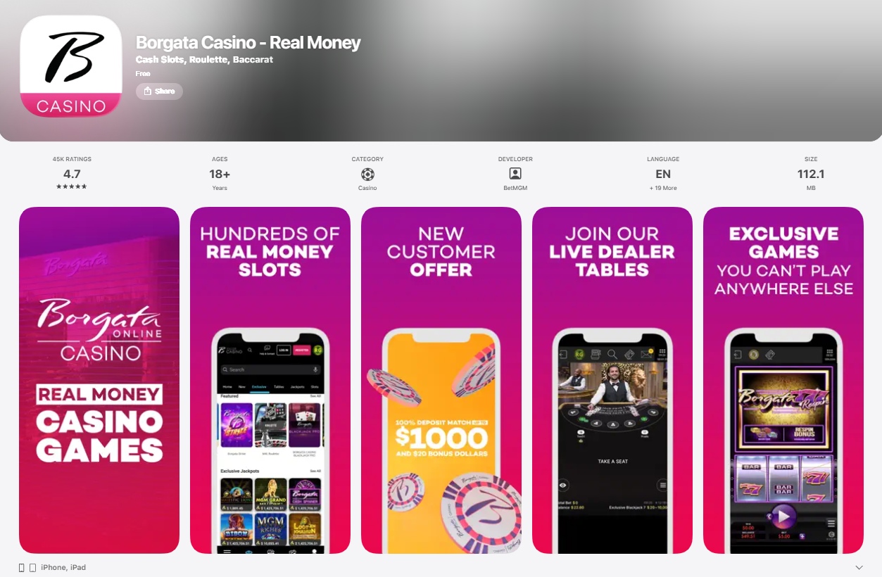 Borgata Casino App Page