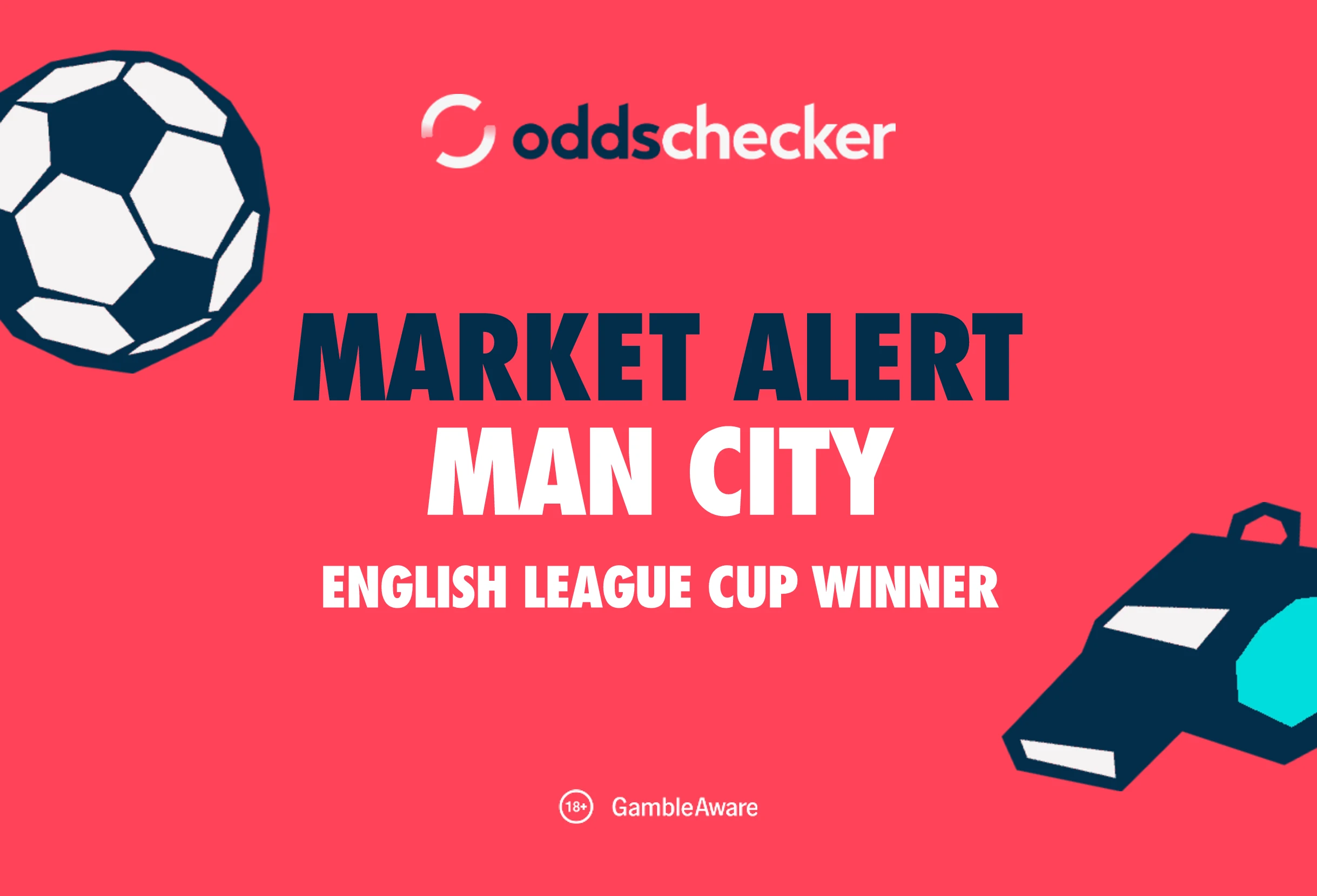Man City To Win The English League Cup Odds Now 7/2
