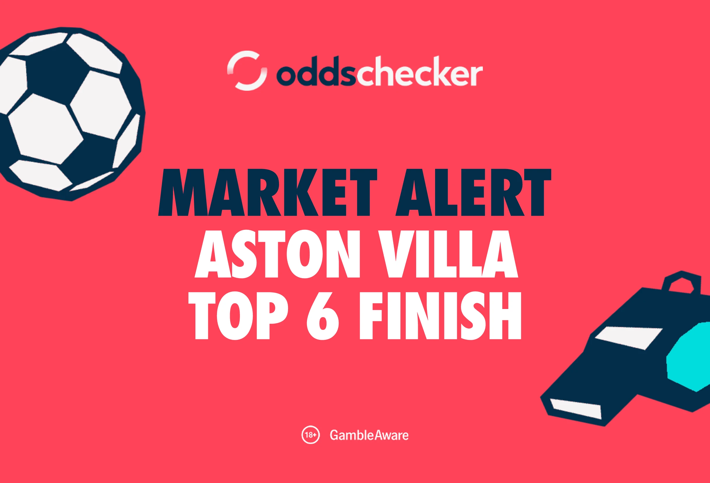 Aston Villa To Finish In The Top 6 Of The Premier League Odds Now 2/1