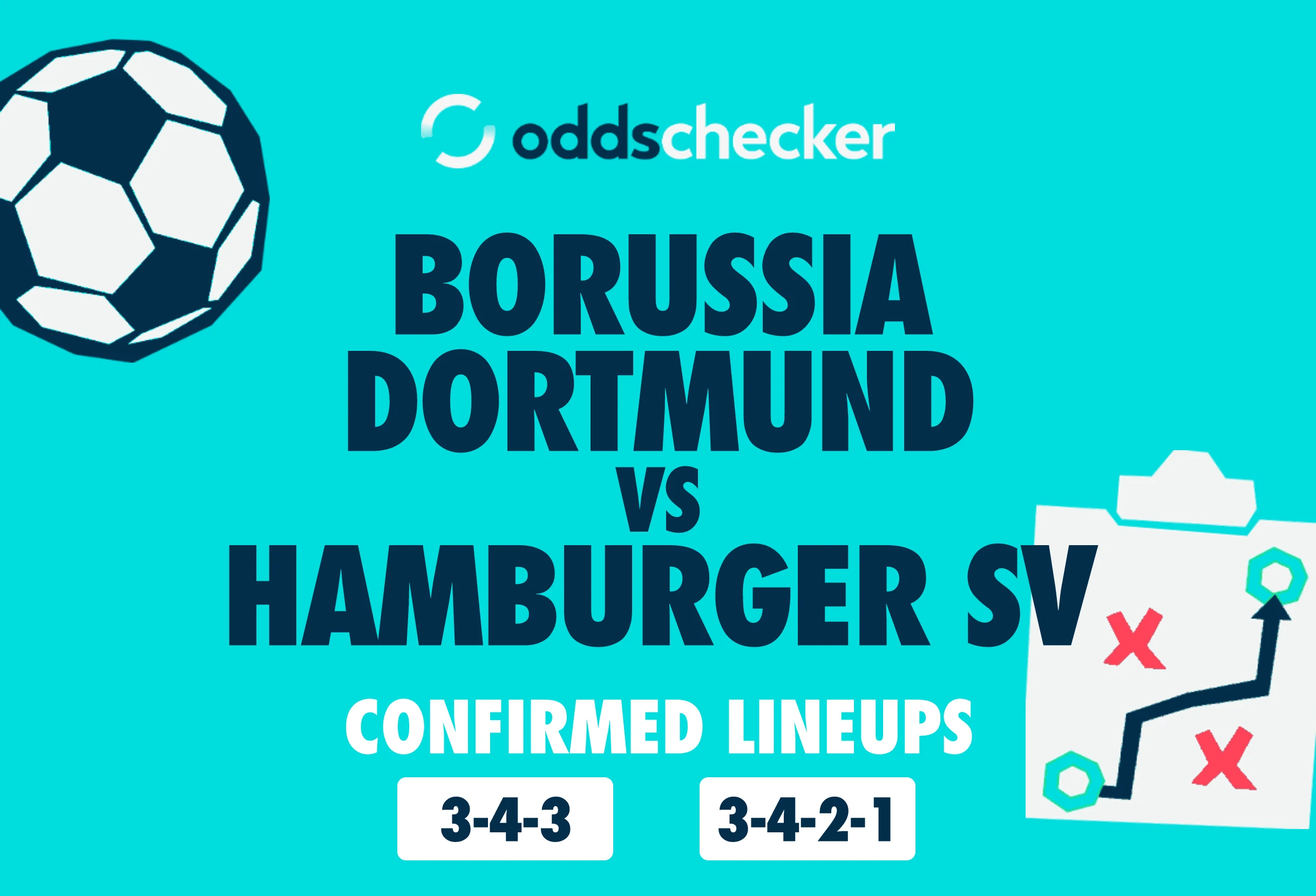 Borussia Dortmund vs Hamburger SV Confirmed Lineups
