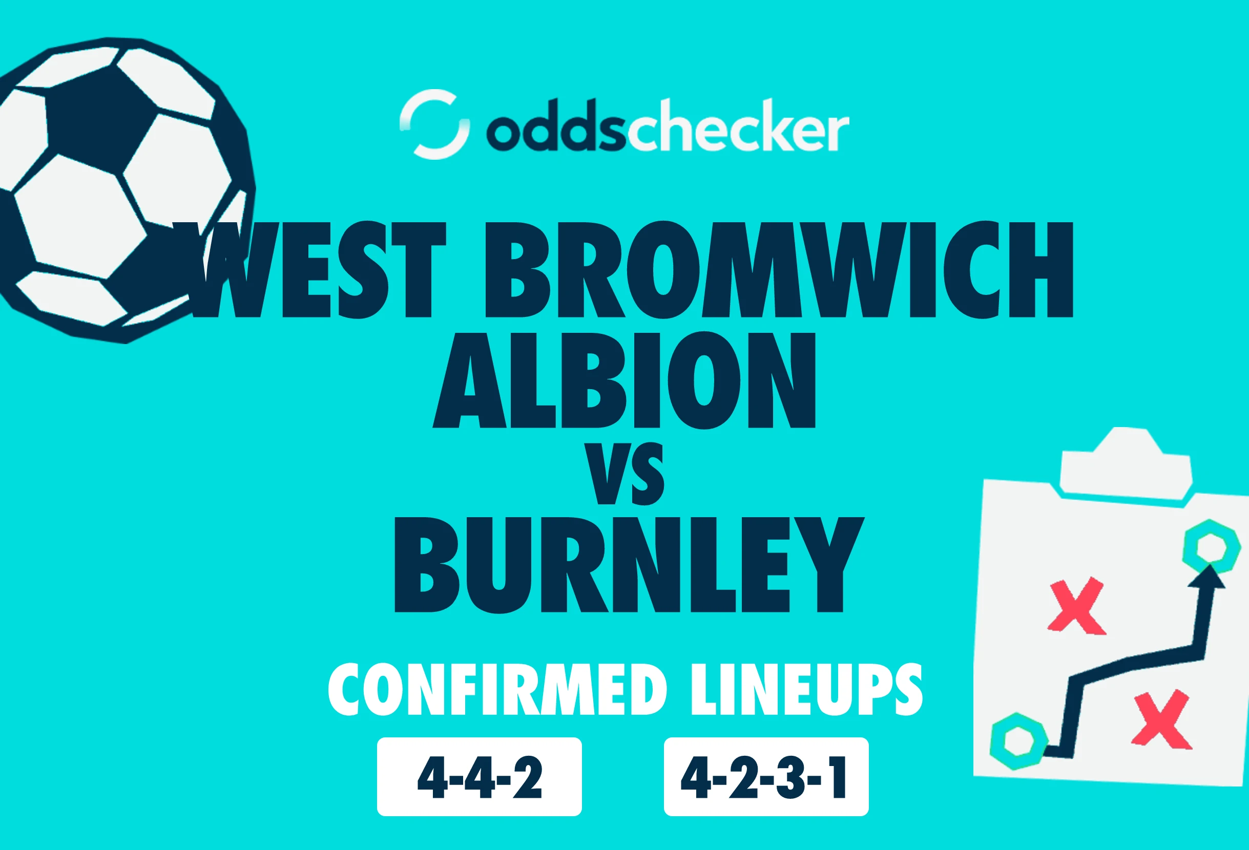 West Bromwich Albion vs Burnley Confirmed Lineups