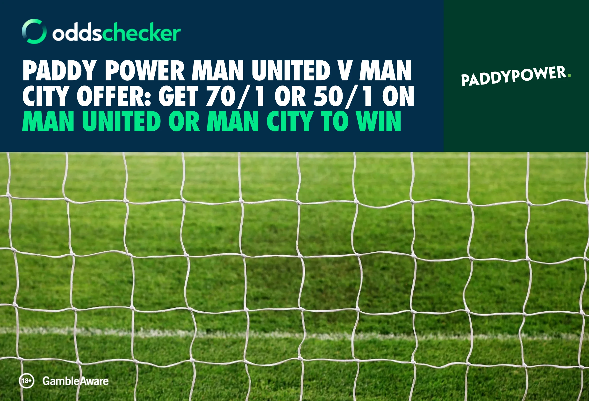 Paddy Power Sign Up Offer: Get Man United at 70/1 or Man City at 50/1 to Win