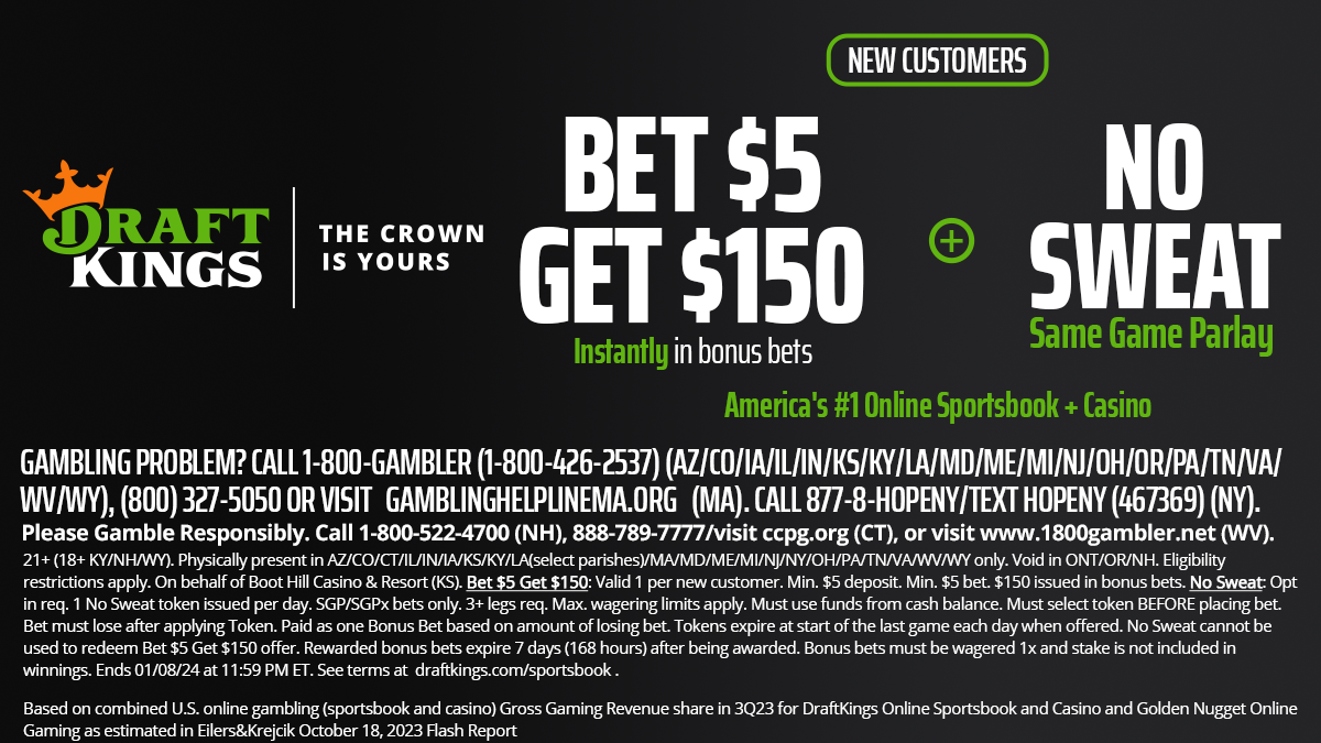 DraftKings Promo Code NFL New Customers Can Bet 5, Get 150 on