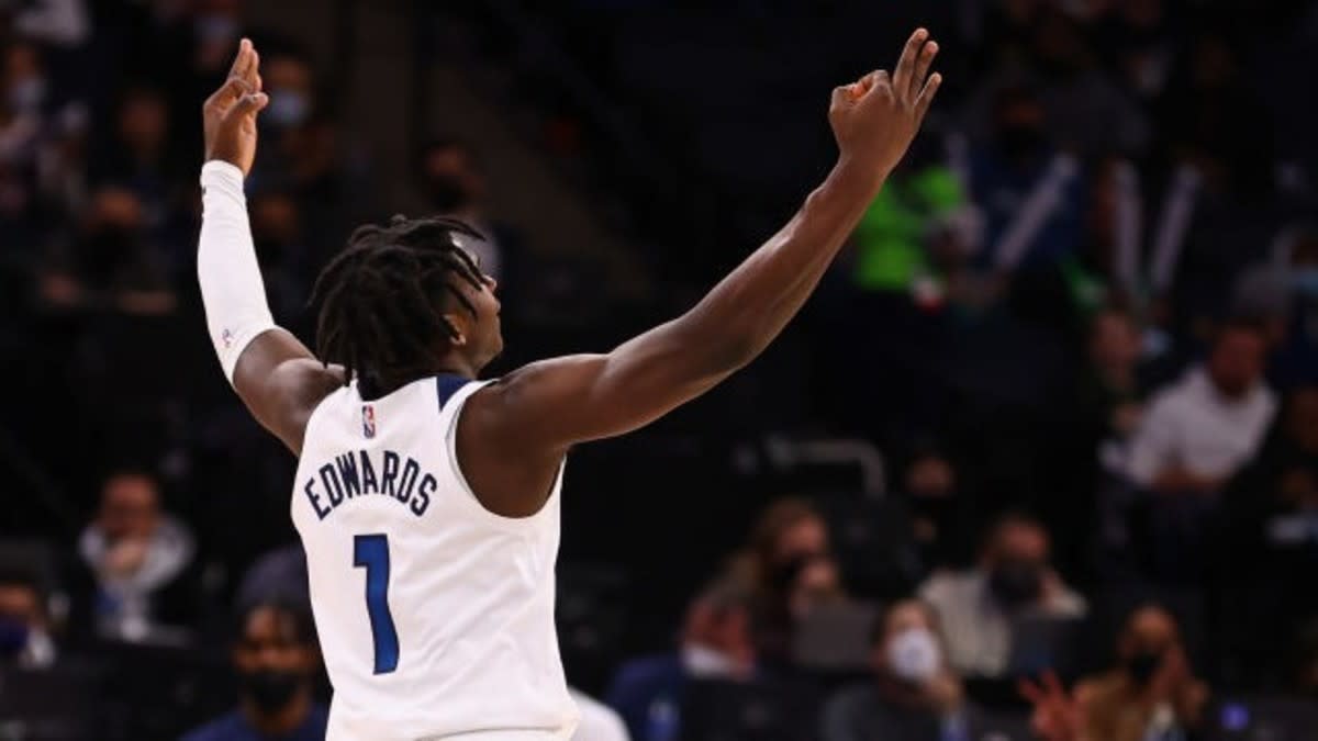 Anthony Edwards Timberwolves 3-Point Celebration