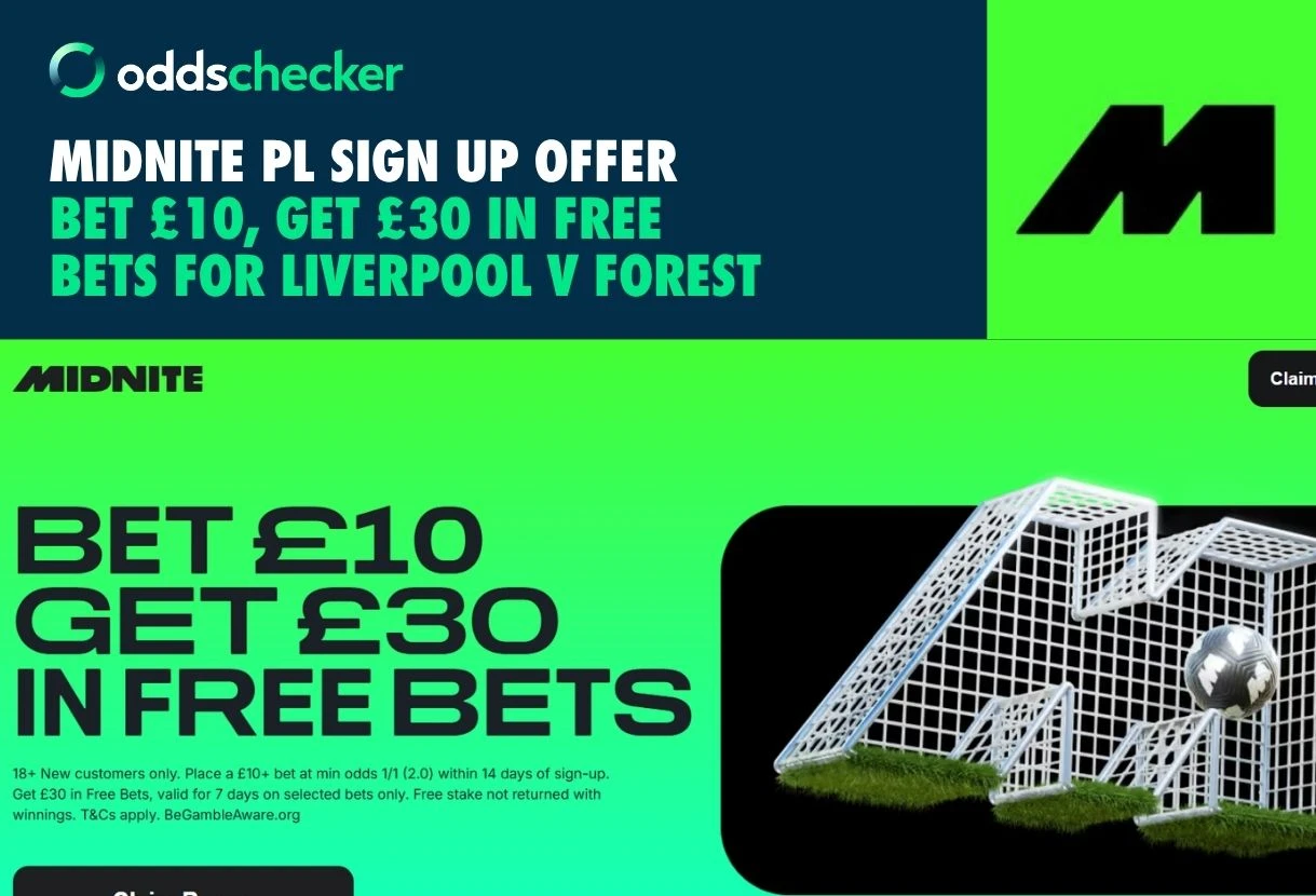 Liverpool v Nottingham Forest Betting Offer: Bet £10, Get £30 with Midnite
