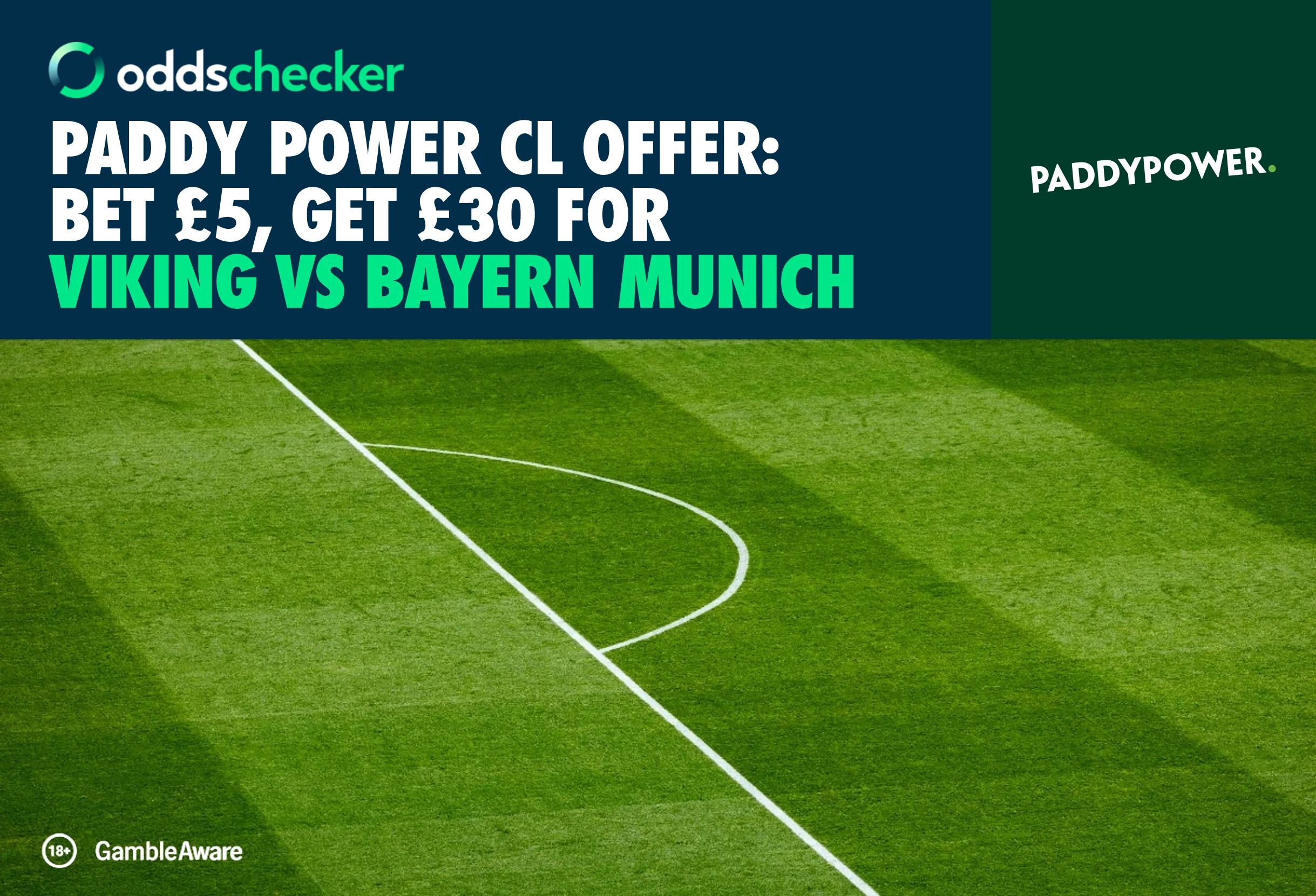 Paddy Power UCL Offer: Bet £5, Get £30 for Viking vs Bayern Munich