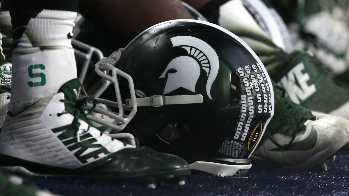 Michigan State Football Helmet and Shoes