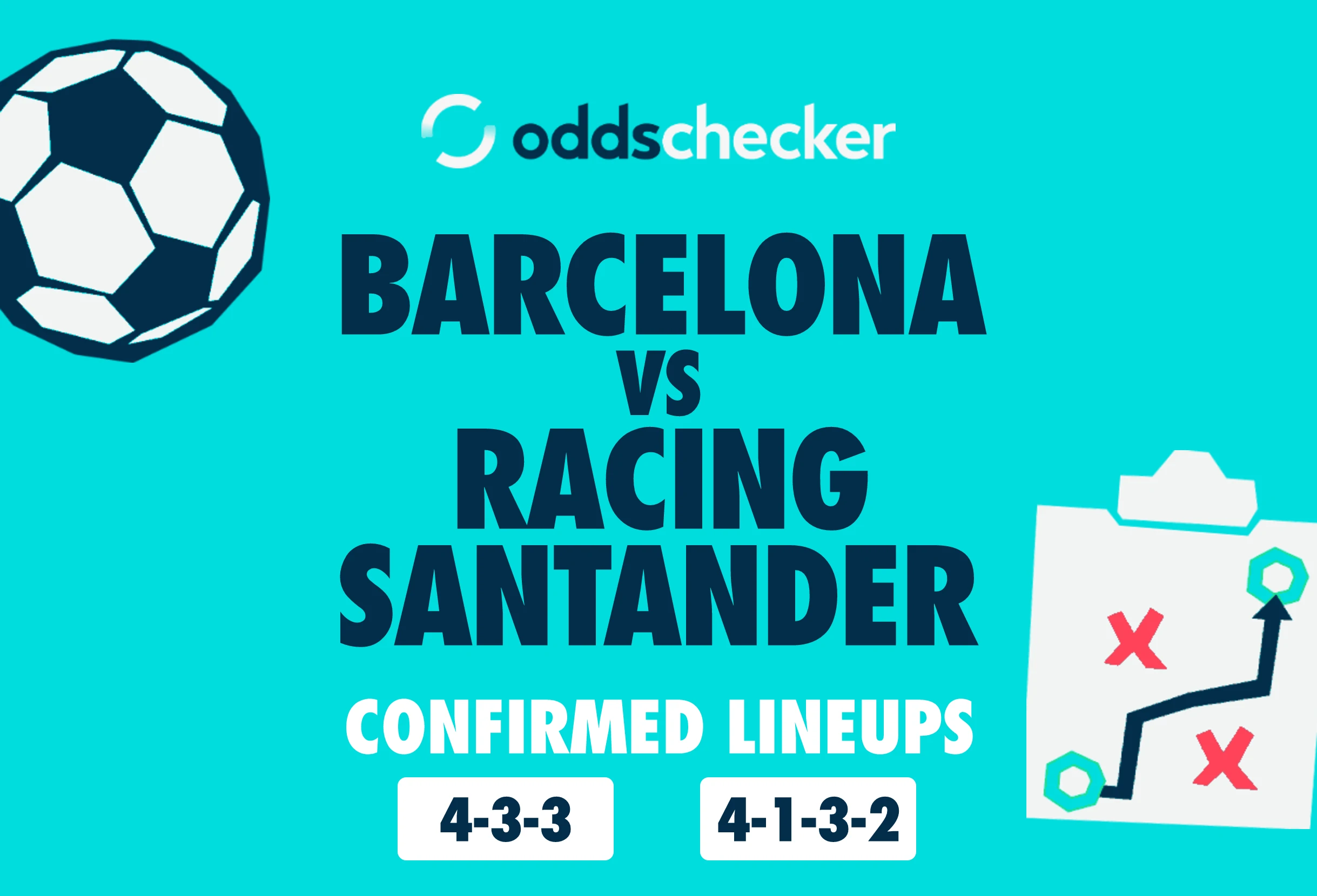 Barcelona vs Racing Santander Confirmed Lineups