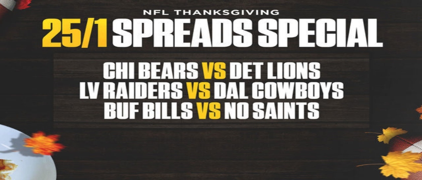 Get a Risk-Free Thanksgiving Day Parlay up to $100