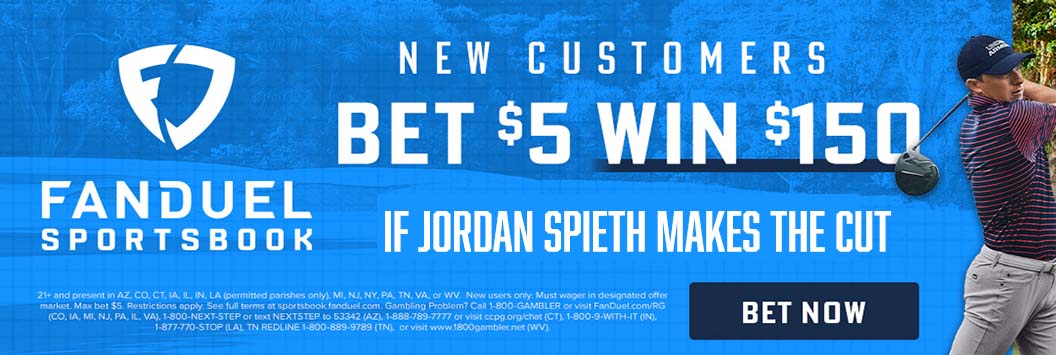 FanDuel Bet $5, Win $150 Jordan Spieth