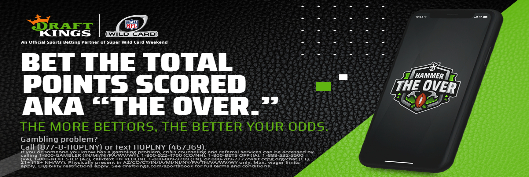 DraftKings Sportsbook Promo: 56-1 Odds on NFL Playoffs and Super Bowl 