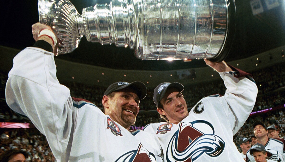 Stanley Cup Joe Sakic Ray Bourque 2001