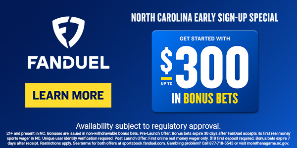 FanDuel promo code: Grab $300 NC bonus for pre-registration