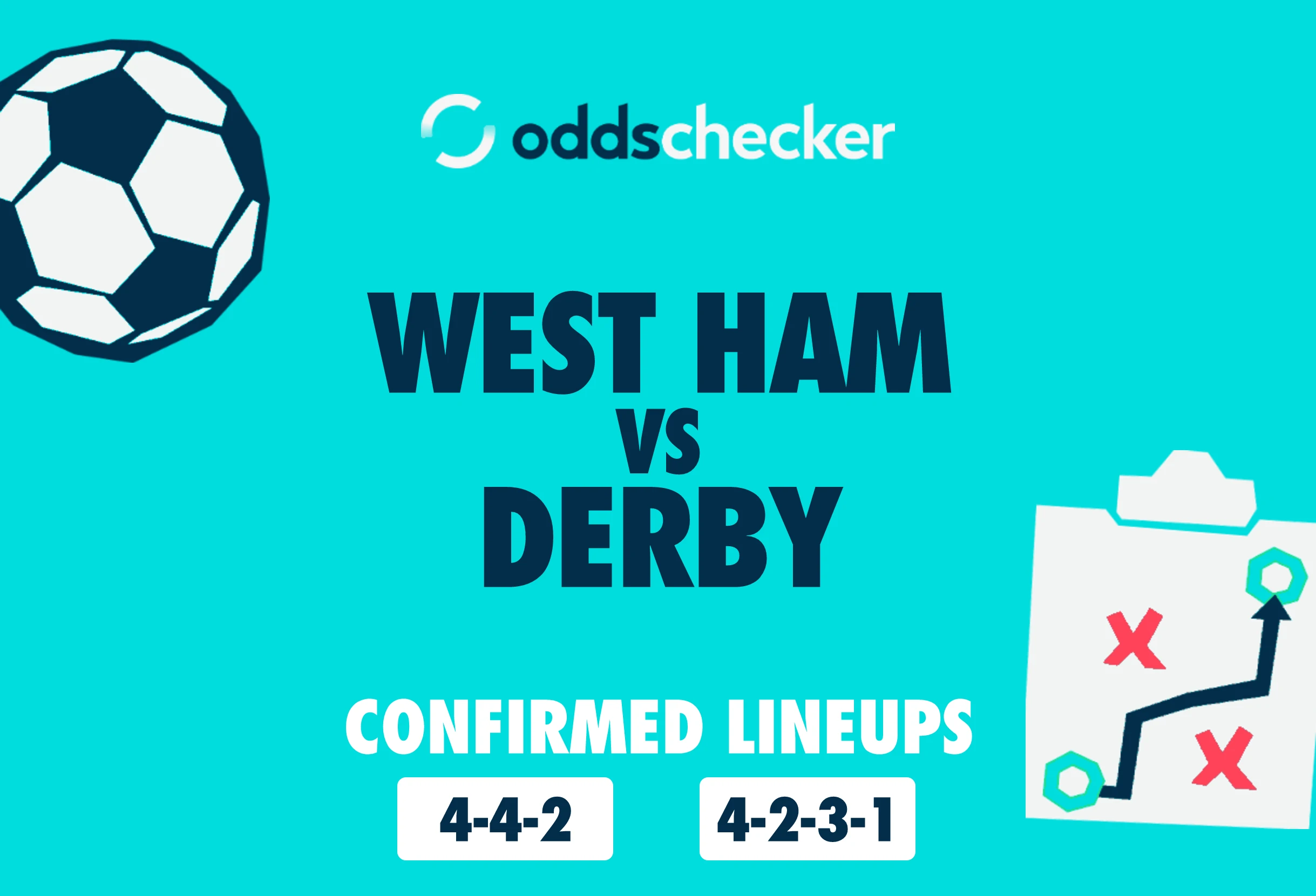 West Ham vs Derby Confirmed Lineups