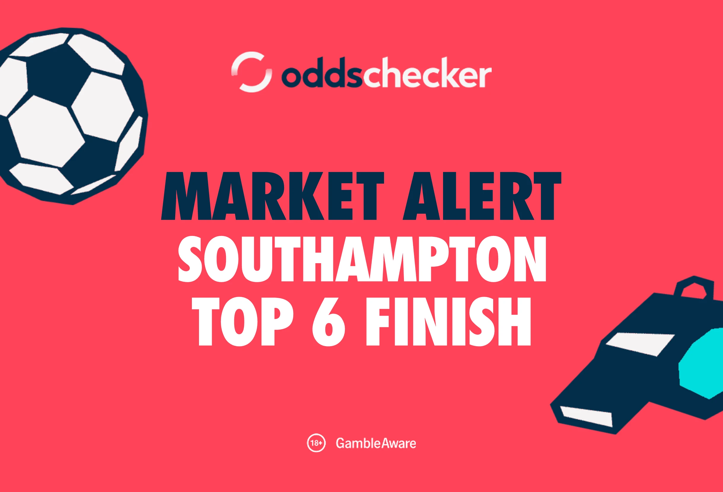 Southampton To Finish In The Top 6 Of The Championship Odds Now 2/5