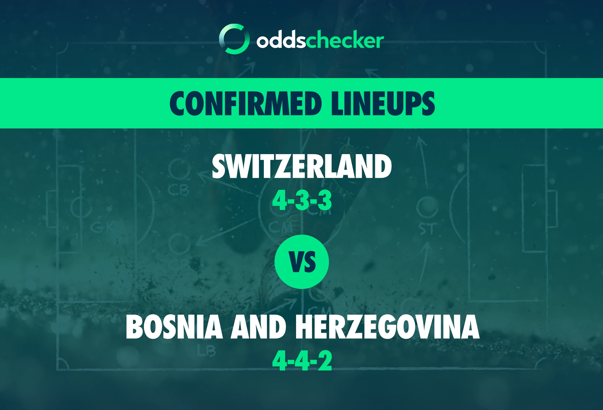 Switzerland vs Bosnia and Herzegovina Confirmed Lineups