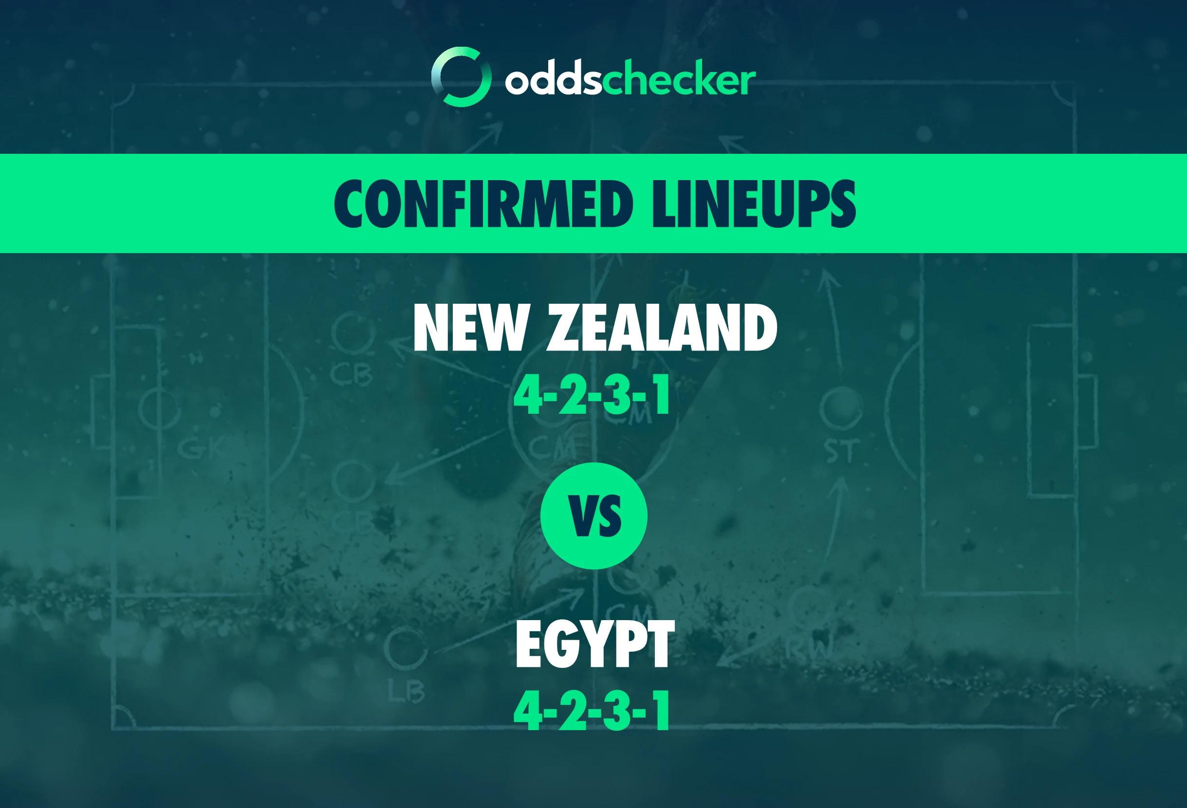 New Zealand vs Egypt Confirmed Lineups