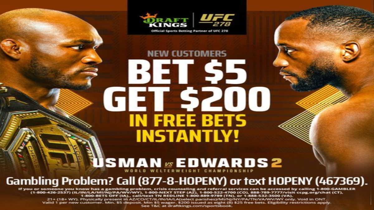 UFC DraftKings Promo Code Bet $5, Get $200 INSTANTLY FREE for UFC 278