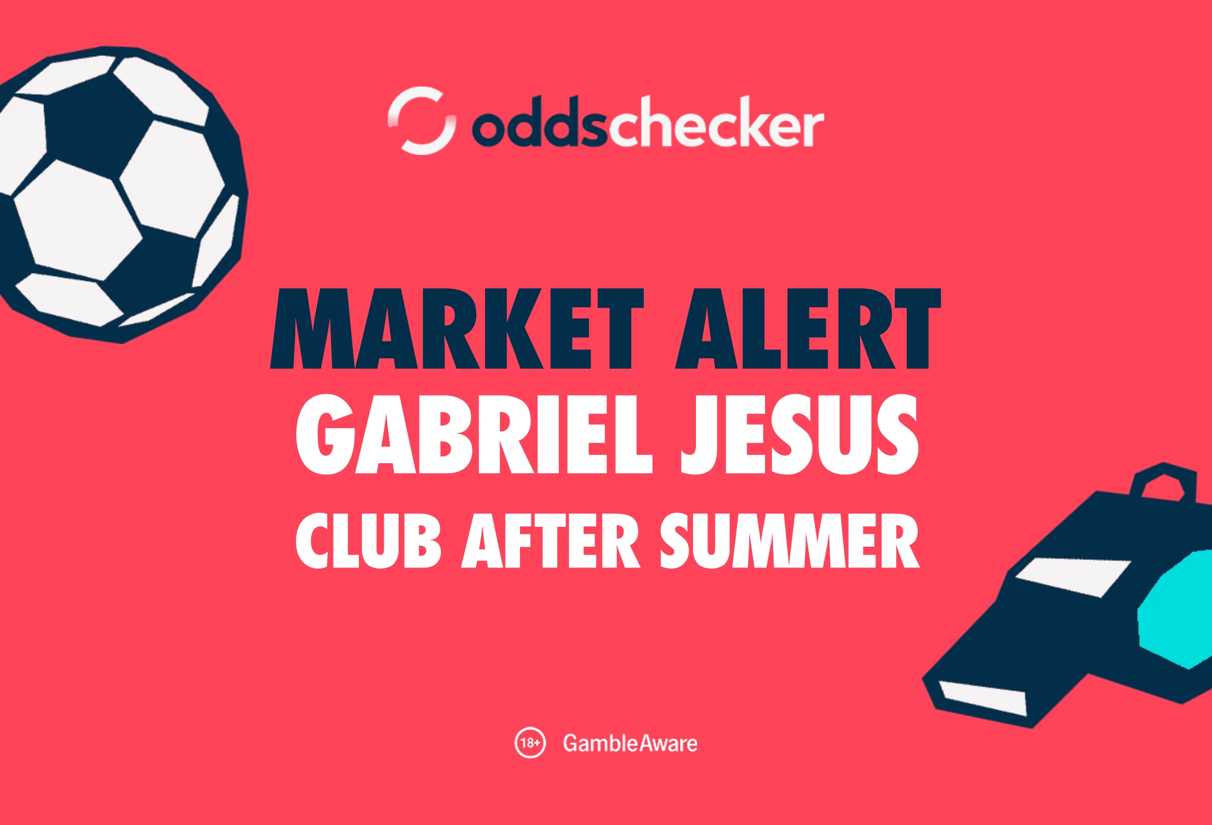 Gabriel Jesus Next Club Odds: Everton Transfer Backed