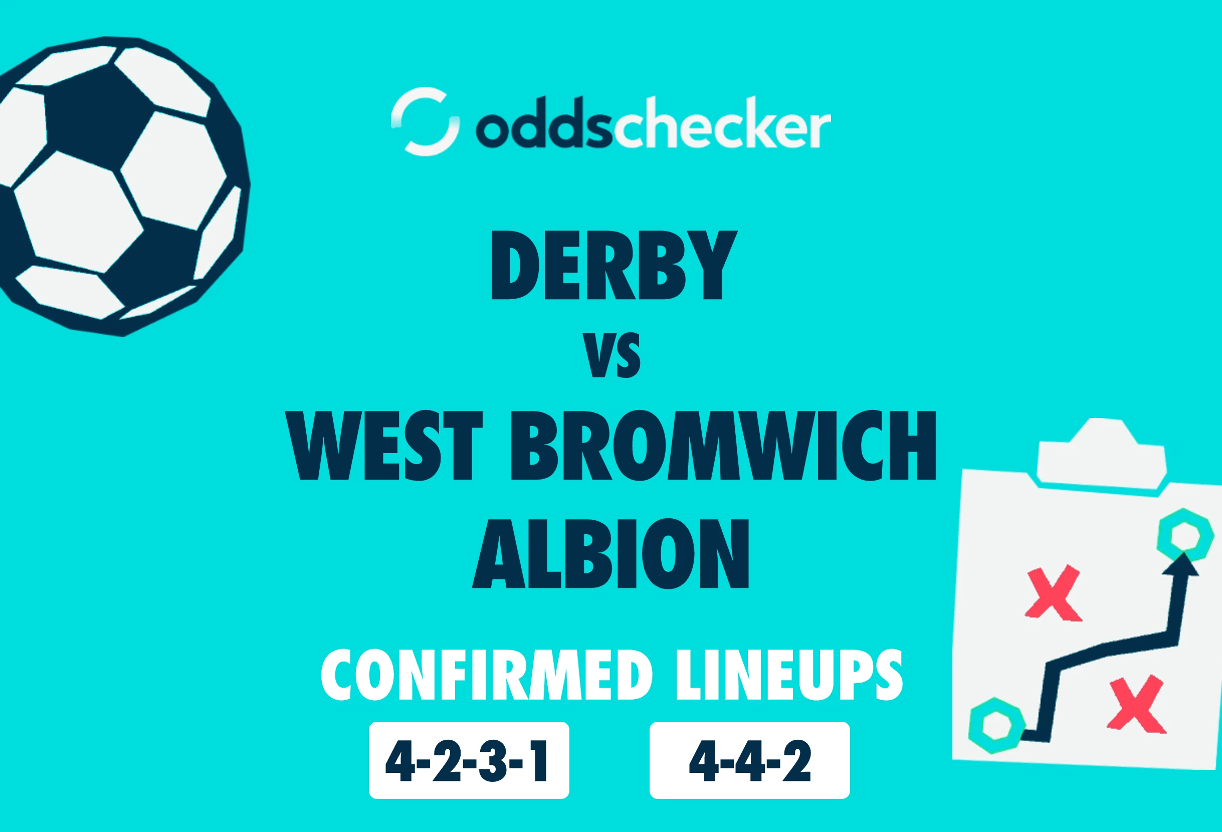 Derby vs West Bromwich Albion Confirmed Lineups